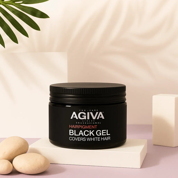 ג'ל שחור לצביעת שיער לבן -AGIVA BLACK GEL