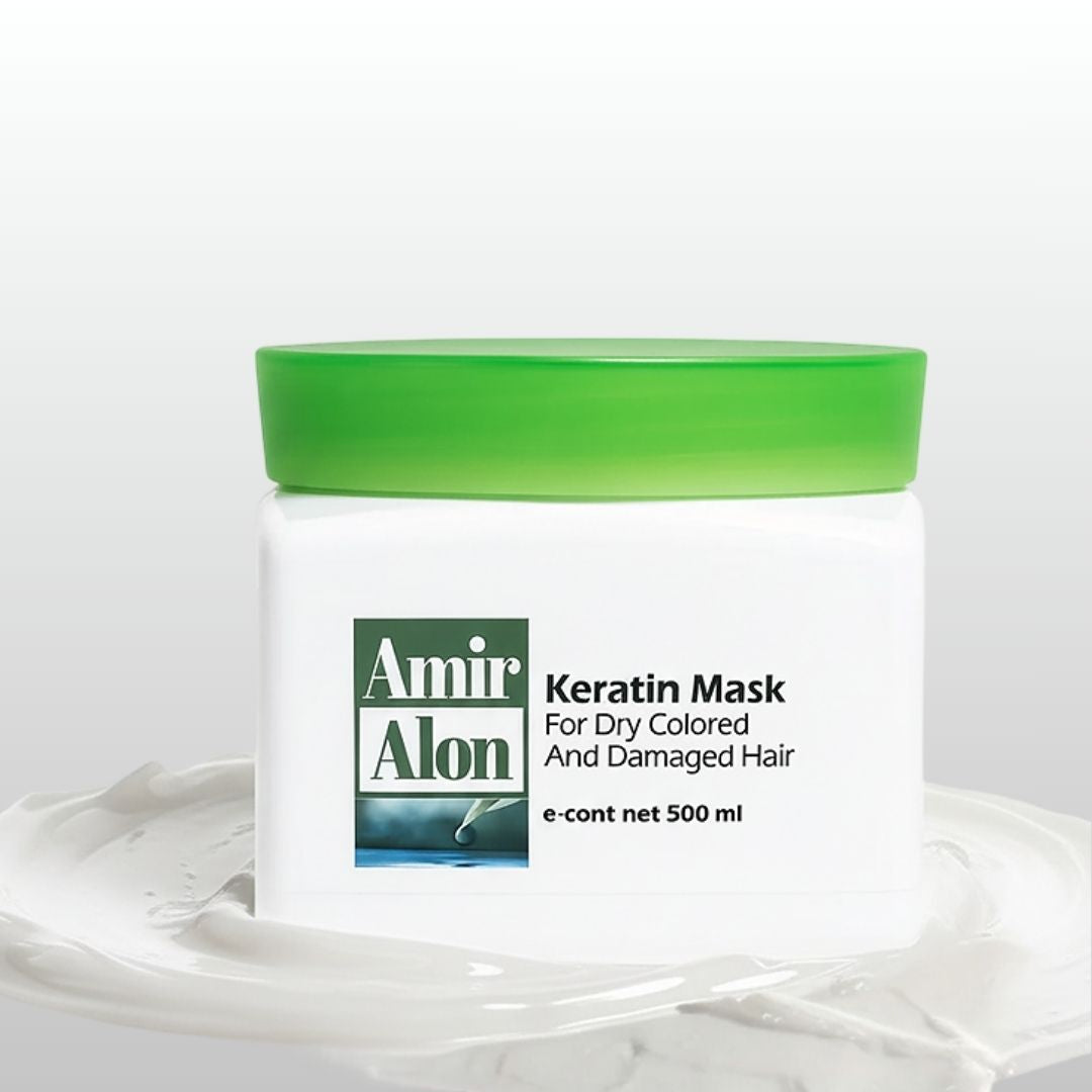 מסכה קרטין לשיער יבש, צבוע ופגום – AMIR ALON