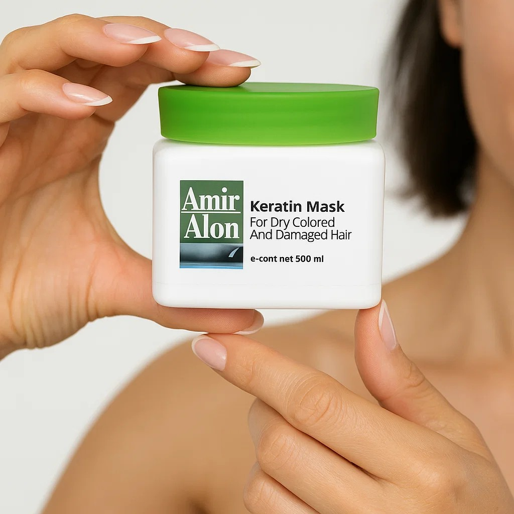 מסכה קרטין לשיער יבש, צבוע ופגום – AMIR ALON